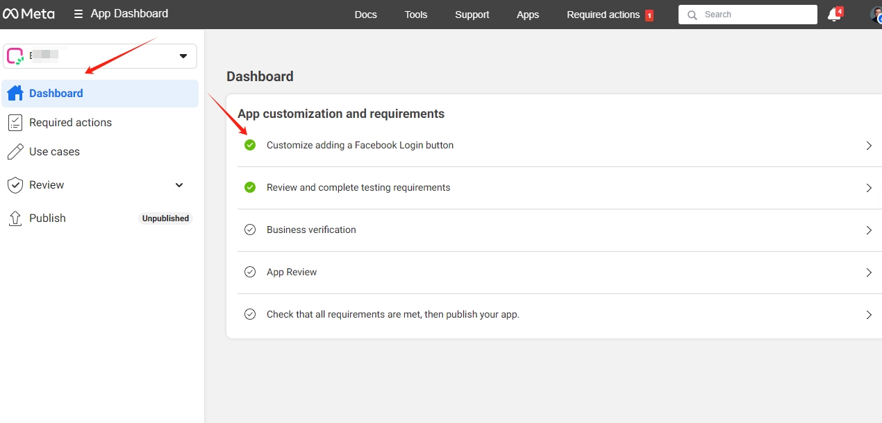 click dashboard