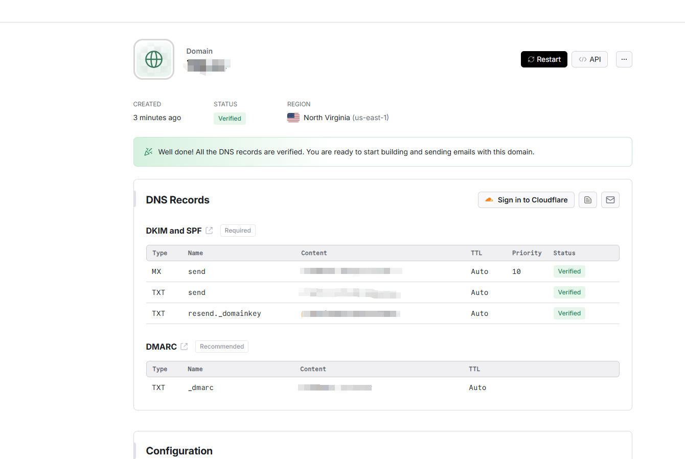 Domain Status